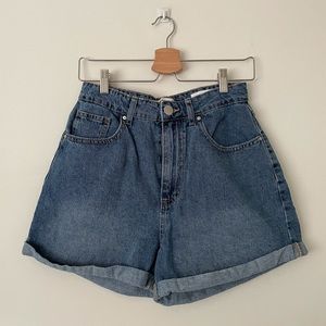 High-Waisted Cotton Shorts